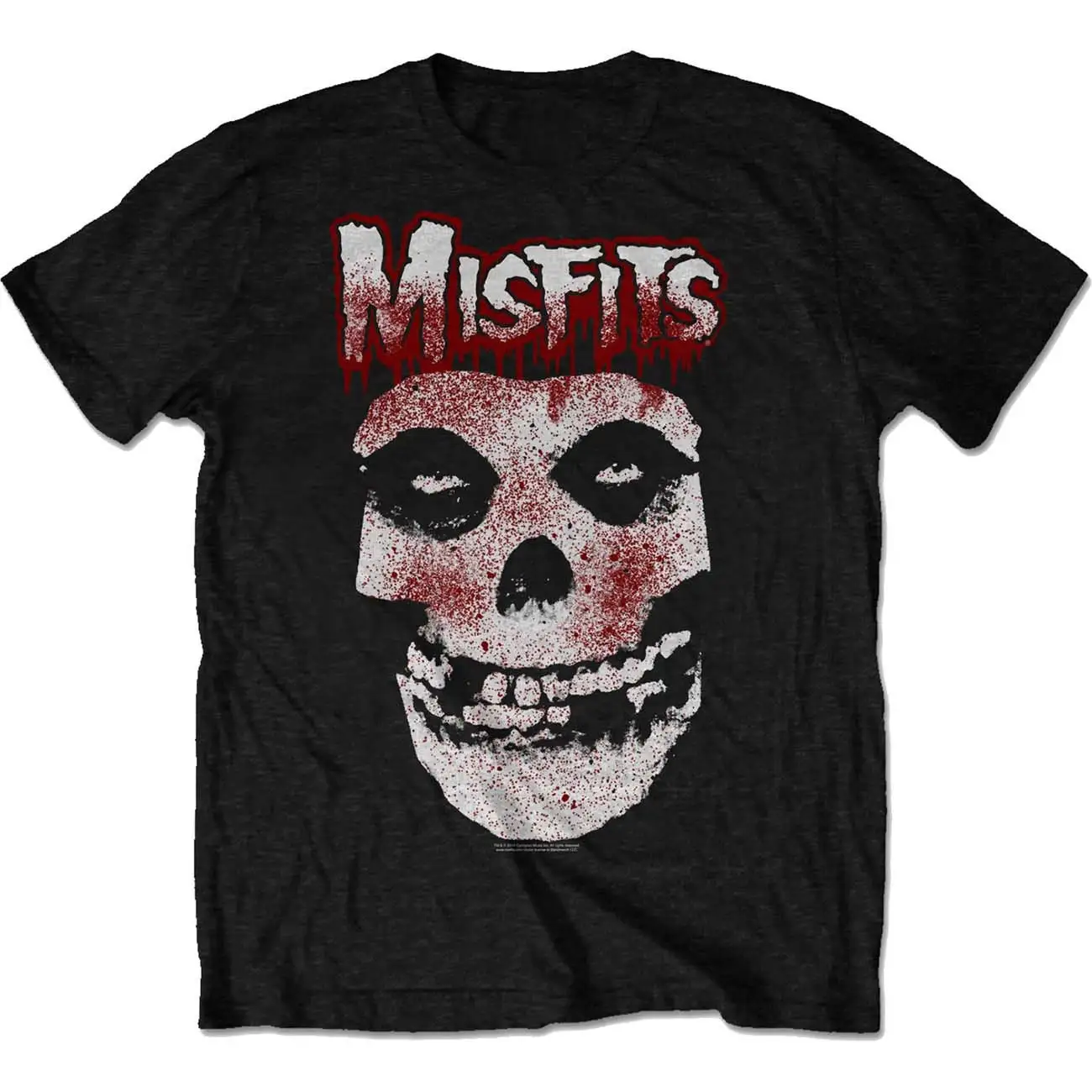 Misfits Blood Drip Skull Black T shirt Officially Licensed