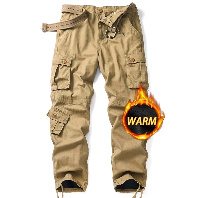 

AKARMY Plush Fleece Cargo Pants for Men - Keep You Warm and Comfortable All Day Long