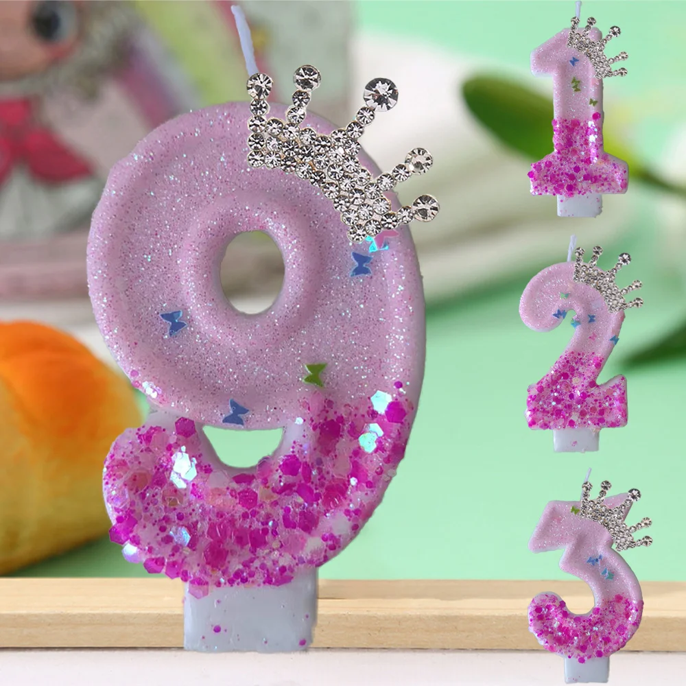 1pc Krone Geburtstag Digitale Kerze Festliche Atmosphäre Prinzessin Stil Kuchen Kerze