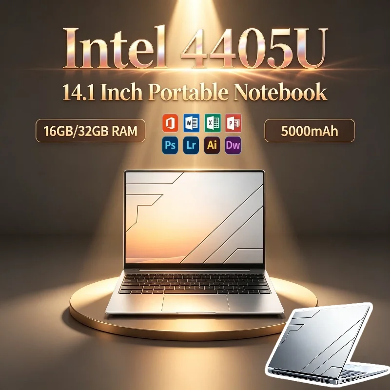Intel Pentium 4405U 14.1 Inch Ultra Slim Notebook 16GB RAM 2TB SSD 1920x1080 Gaming Office Study 4K Pro Max Ultra