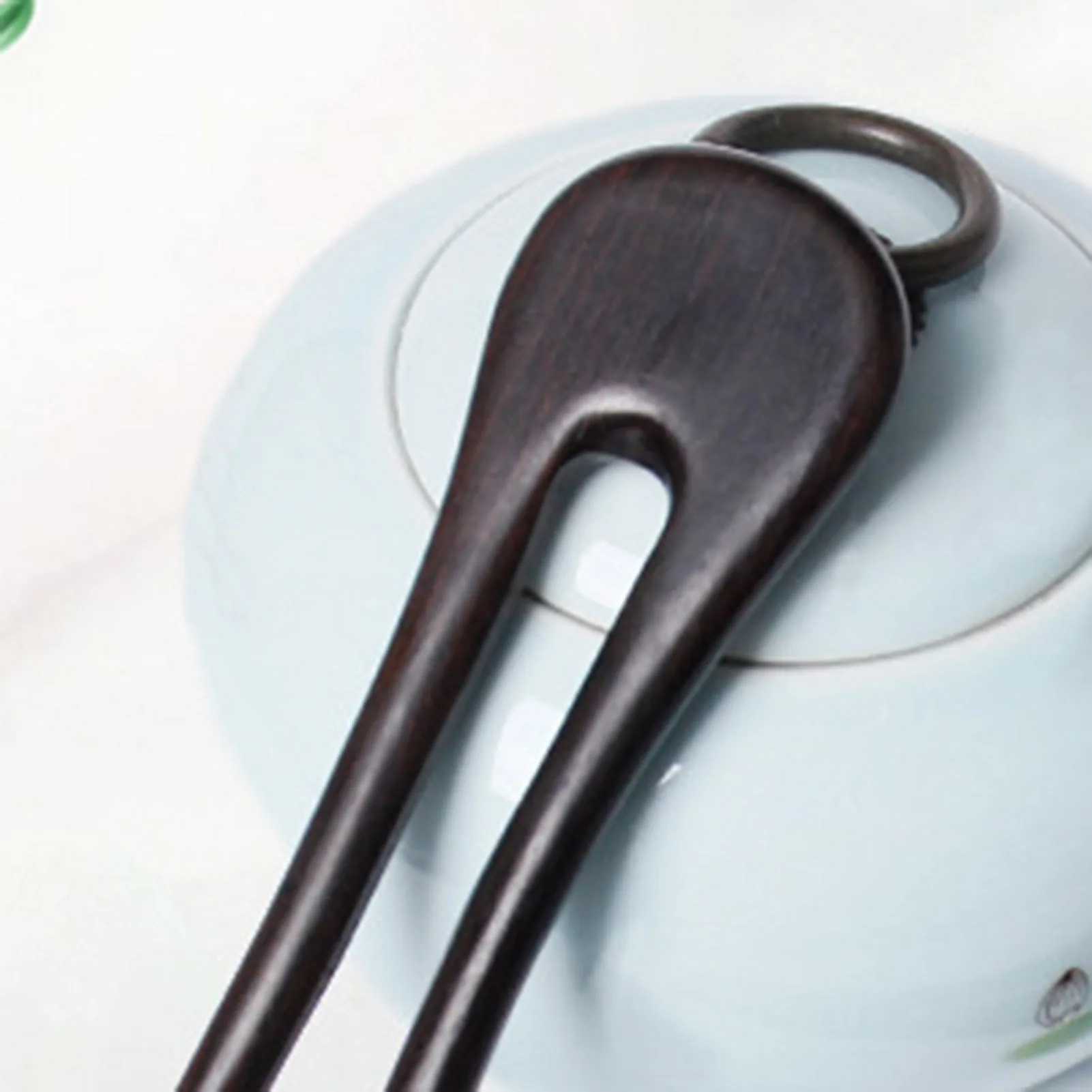 Bun Chinese Hair Stick Retro Ebony U-shape Hair Chopsticks for Cheongsam Chinese Clothes Tea Wear