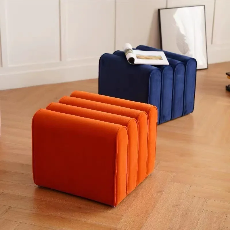 

Nordic Sofa Stool Living Room Home Square Stool Light Luxury Internet Celebrity Toast Shoe Chair Home Door Entrance Long Chair