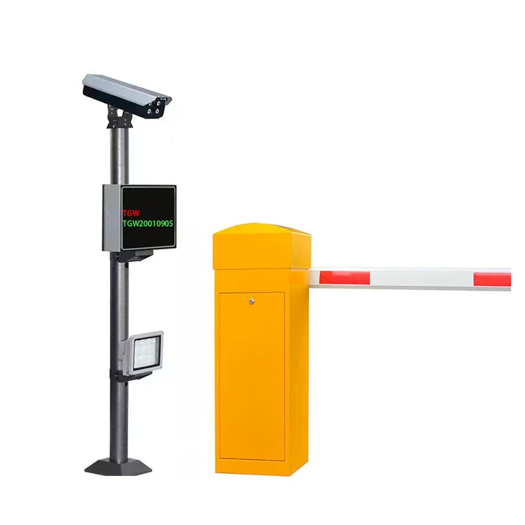 Smart Automated Car Lpr License Plate Recognition Parking System For Office Building  Lot lpr ip camera boom gate