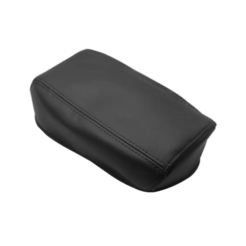 Black Soft Leather Center Console Armrest Lid Protector Cover For Toyota RAV4 2006‑2012