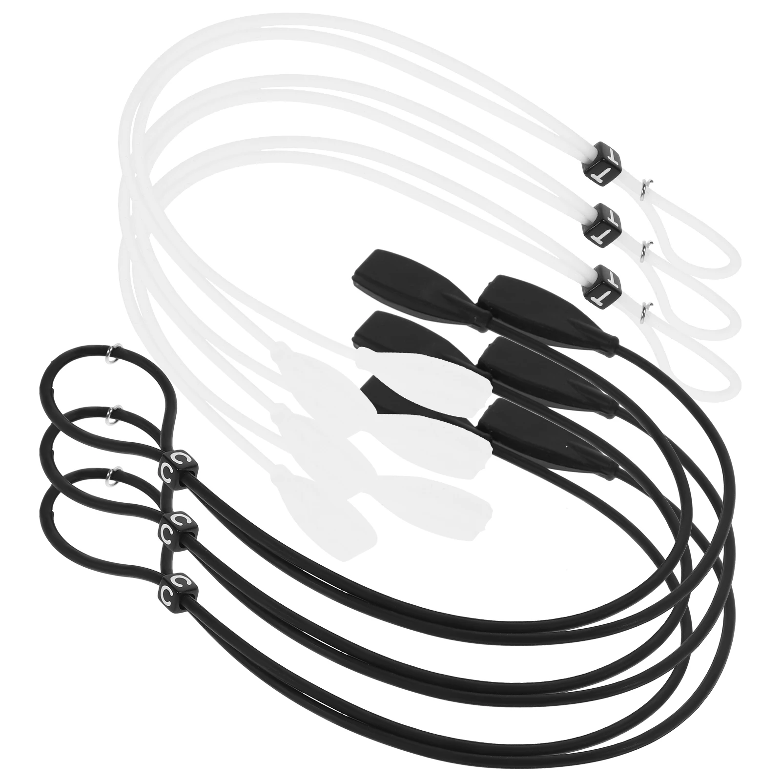 

6pcs Sunglasses Strap Silica Gel Adjustable Eyeglass Cord Anti Skid Ear Portable Retainer For Boating Kayaking Surfing Water