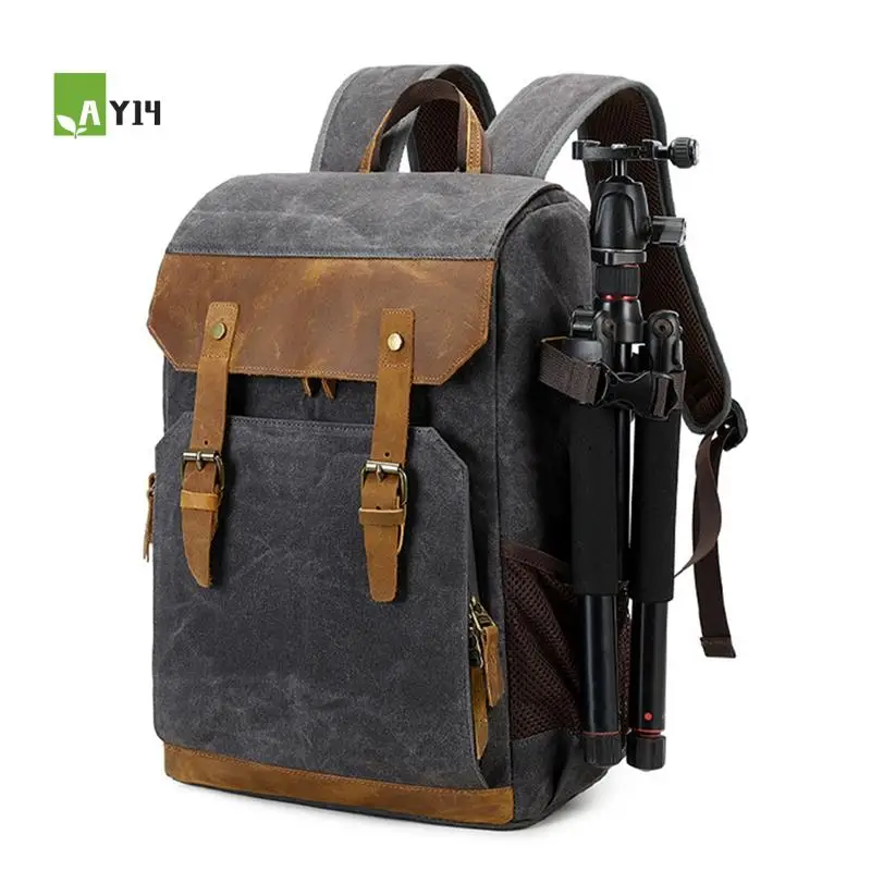 

AY14 -Batik Canvas Photography Backpack Multifunctional SLR Vintage Waterproof Outdoor SLR Camera Bag