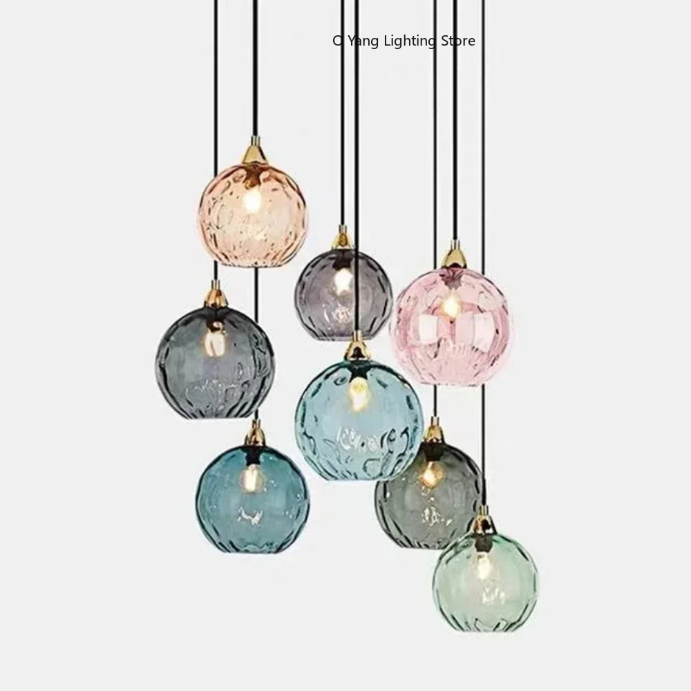 Designer  Stained Glass Chandelier For Living Room Restaurant Classical  Color Hanging Lamp Fixture Bedroom