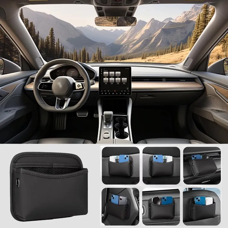 مقعد باب تخزين السيارة الخلفي مقاوم للماء ومضاد للحشف لحقيبة مقعد السيارة منظم حشو الفجوة الملحقات الداخلية يحمل الهاتف