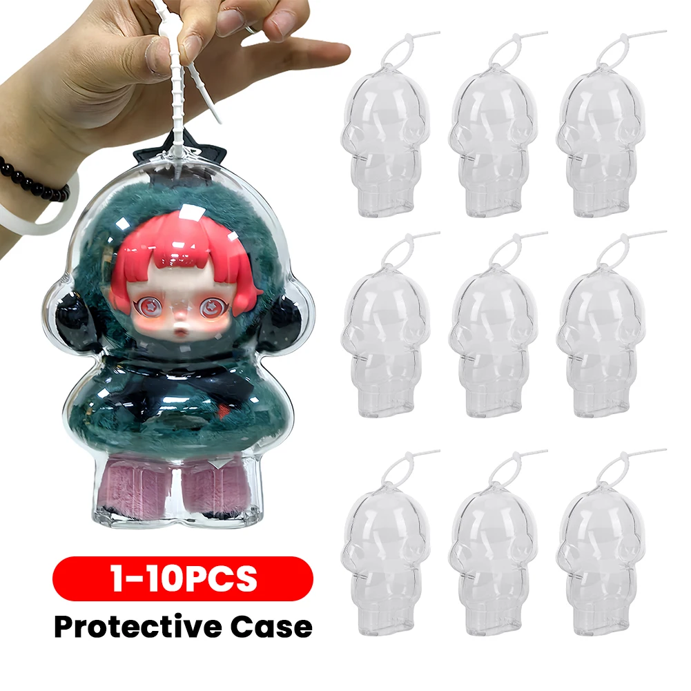 Transparente Puppe Staub Fall Lagerung Fall Schutzhülle für Schädel Panda Winter Bewegung für SP Puppe
