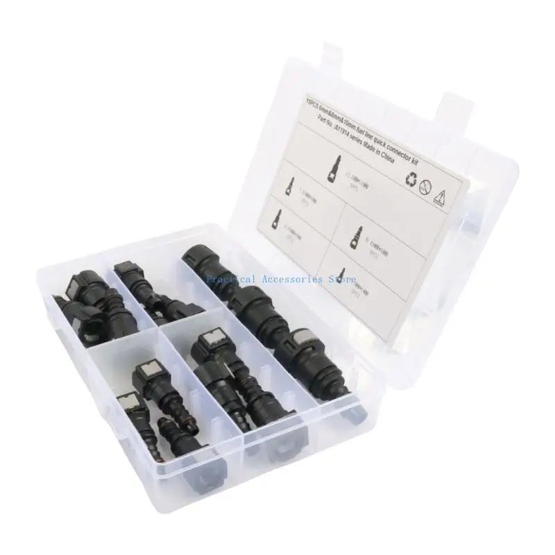 

U75E 15Pcs Assorted Pipe Quick Connector Line Repair For Vehicle Repair And Maintenance