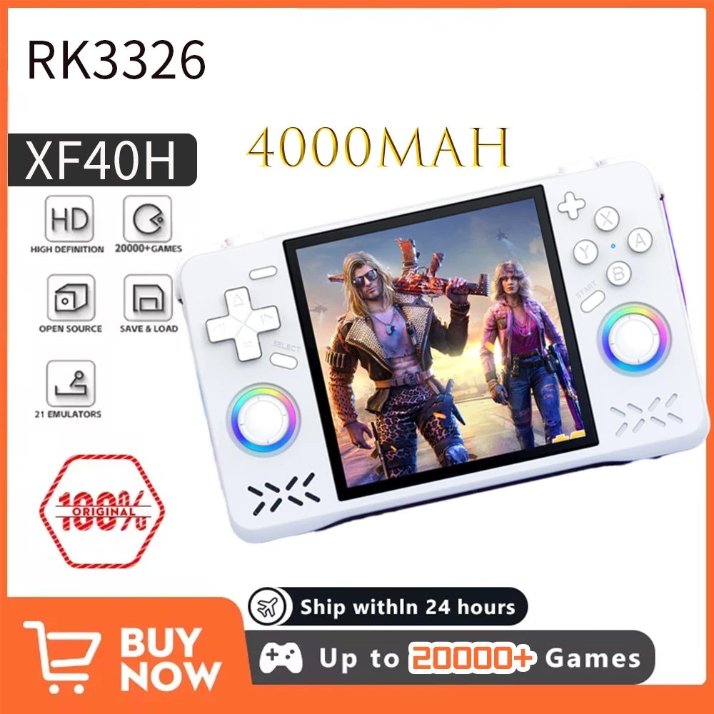 

Портативная игровая консоль, НОВАЯ XF40H, 4000 мАч, 4,0-дюймовый IPS-экран с открытым исходным кодом, 30 + эмуляторы, Wi-Fi, карманный видеоплеер, игровые консоли