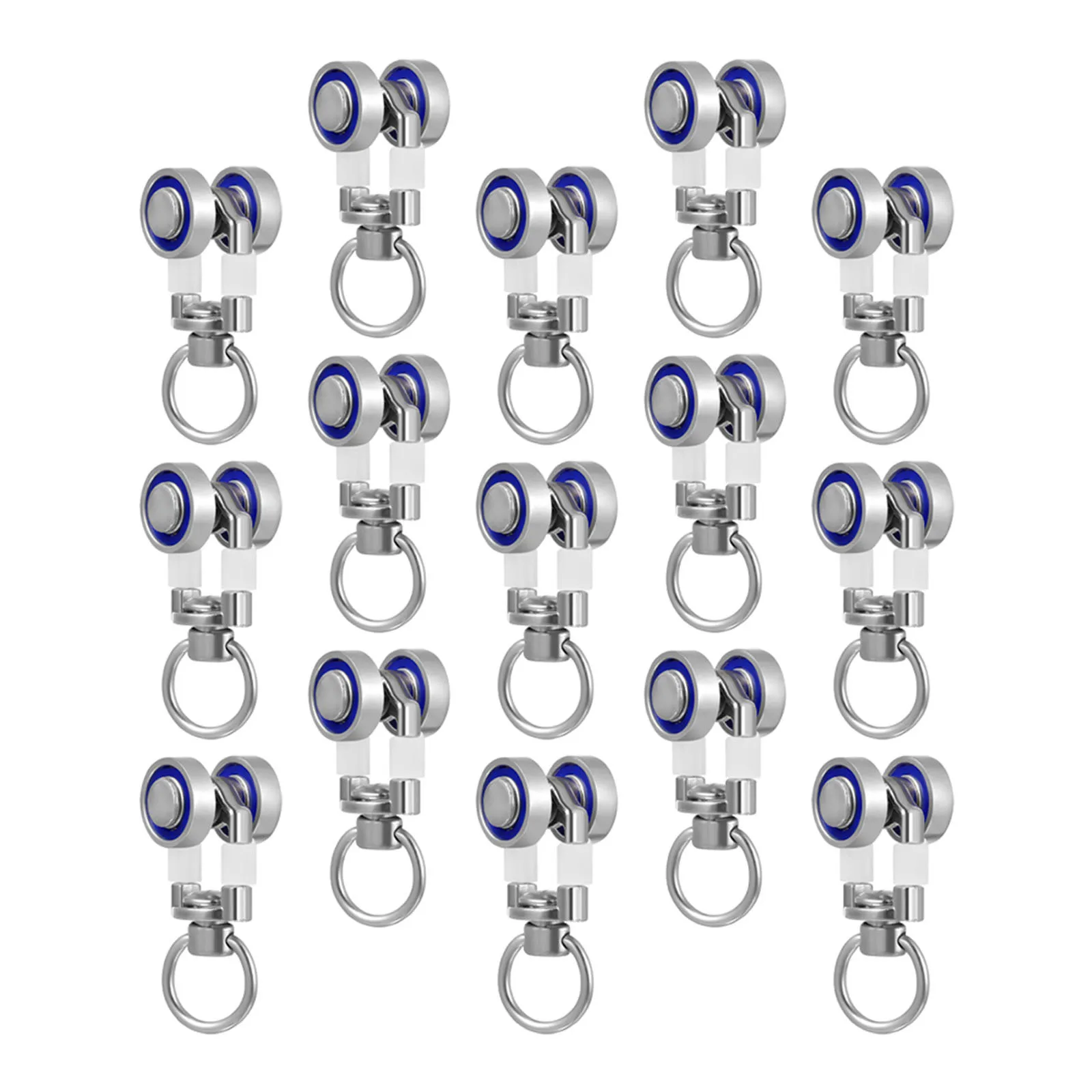 15Pcs Vorhang Zubehör Decke Track Rollen Stille Glatte Rutsche Vorhang Schiene Segelflugzeuge Track Pulley System Teile