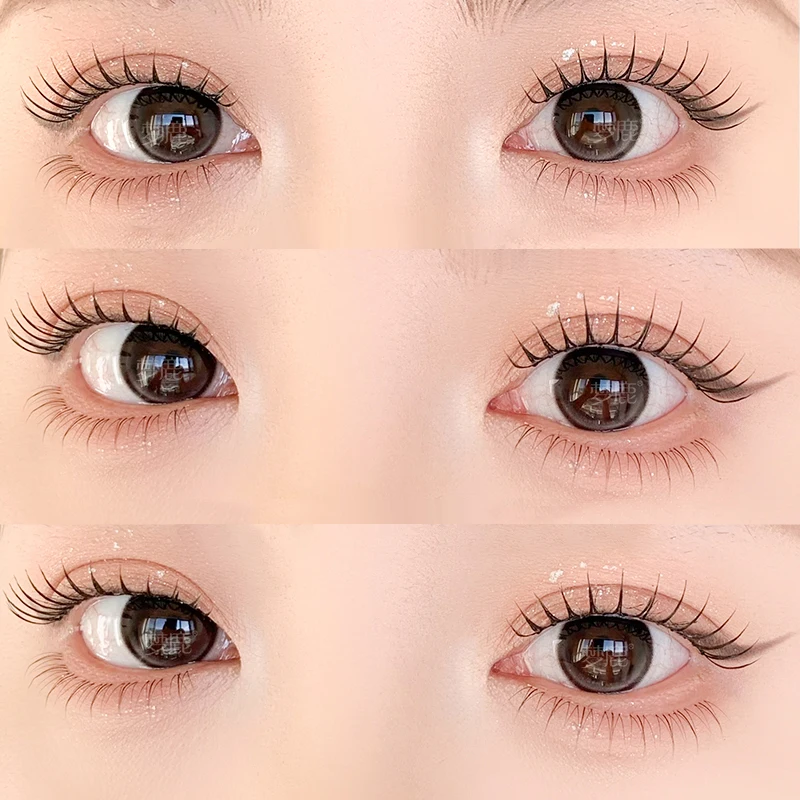 인조 속눈썹 5 쌍 한국 V 자형 걸그룹 속눈썹 0.14mm 소프트 내추럴 클리어 속눈썹 밍크