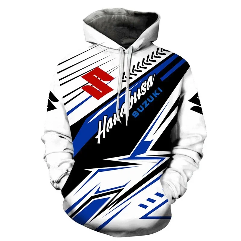 

New Suzuki R logo 3D print hoodie outdoor motorcycle enthusiasts autumn and winter men's casual fashion sports sweatshirt
