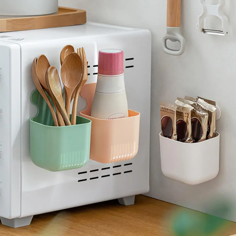 Simple Style Magnetic Storage Bin PP Magnetic Storage Box Non-slip Refrigerator Side Storage Holder Container  Organization