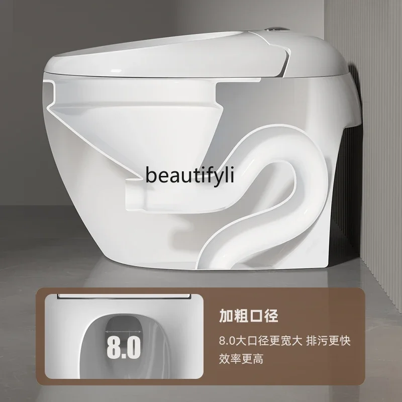 A61 لا يوجد مرحاض لحدود ضغط الماء، غير ذكي بدون خزان، مرحاض سيفون مقاوم للرذاذ #5