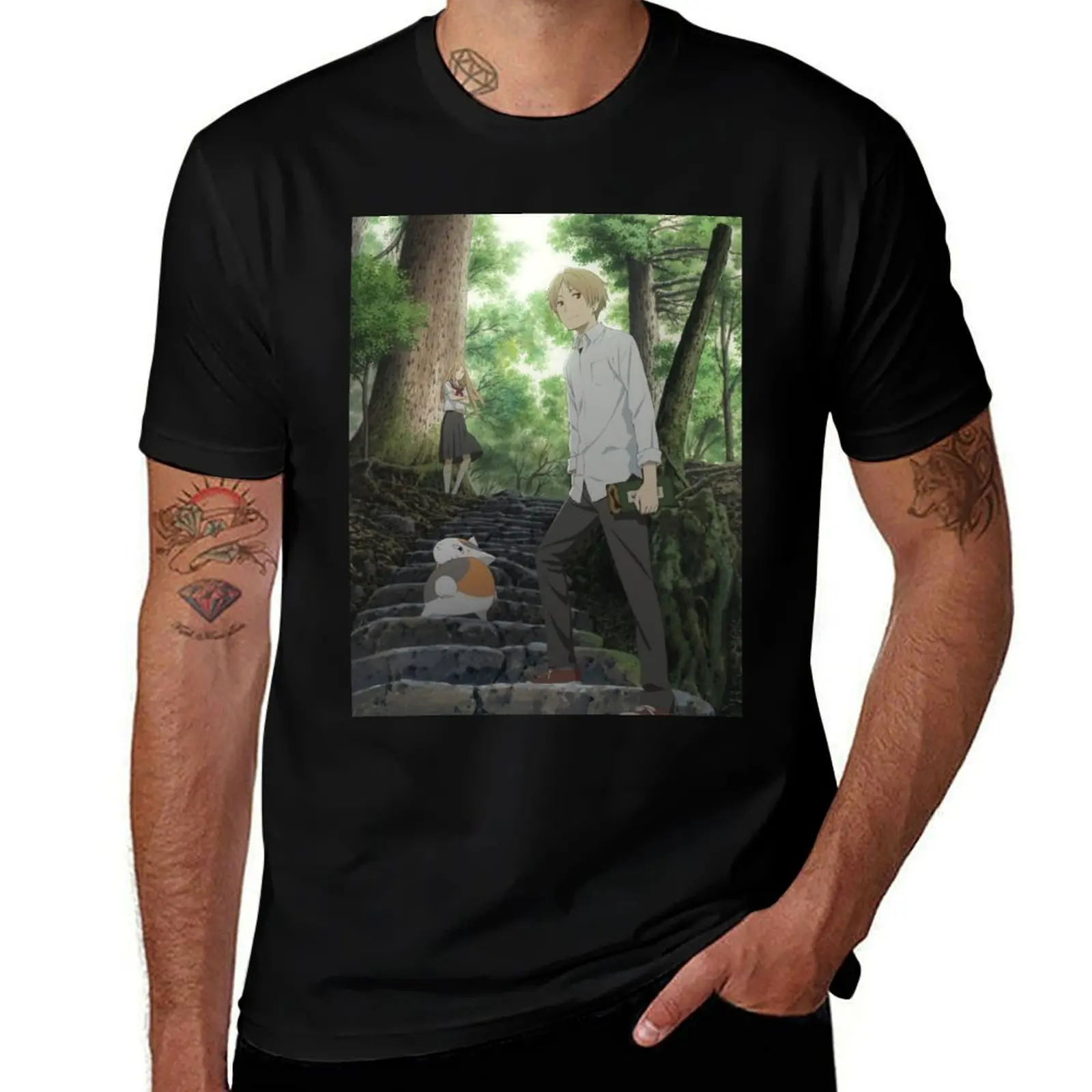 

Natsume Yuujinchou Roku Poster T-Shirt Work Wear Simple Tee Shirt