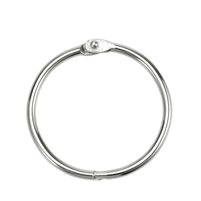 10 pçs 45cm prata metal folhas soltas pasta anéis chaveiro scrapbook memo arquivamento titular folha solta fichário metal livro anel