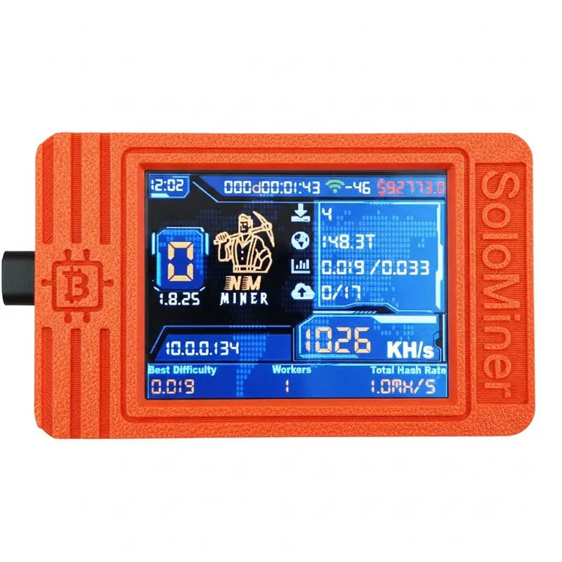 

ABXN-Nerdminerv2 MAX Solo Lottery Miner 1.5W Power Compact High-Efficiency Crypto Rig