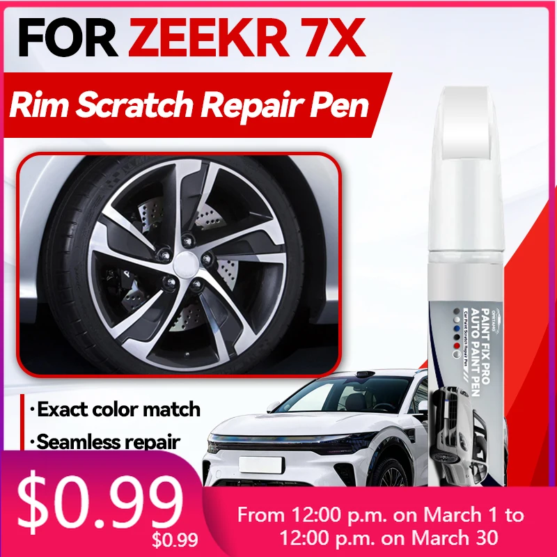 

Автомобильные аксессуары для ZEEKR 7X: Набор для быстрого и простого ремонта царапин на колесных дисках, краска для ремонта ободов колес.