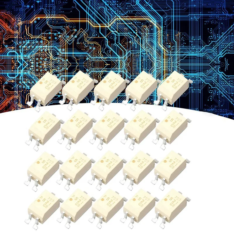 BAAY 20PCS TLP521-1GB SOP-4 Chip Optoelectronic Coupler TLP521-1GB P521-1GB