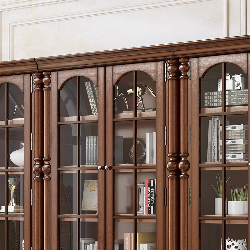 

Customizable American solid wood free combination bookcase