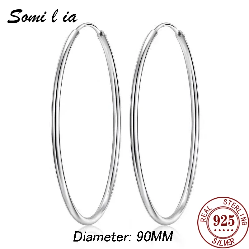 SOMILIA Hoop Earrings Silver 4