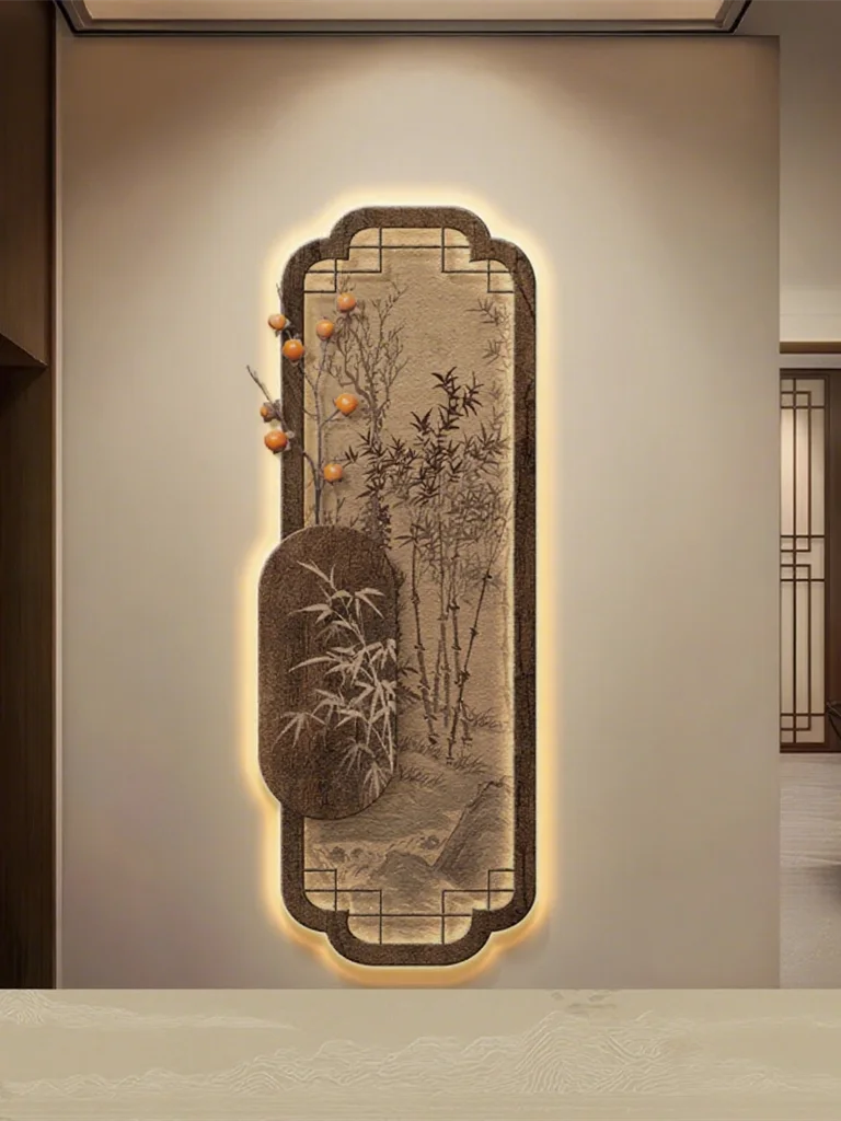 Obrazy w stylu dynastii Song, nowy chiński styl, korytarze, hol, tła, ścienne obrazy, lampy ścienne