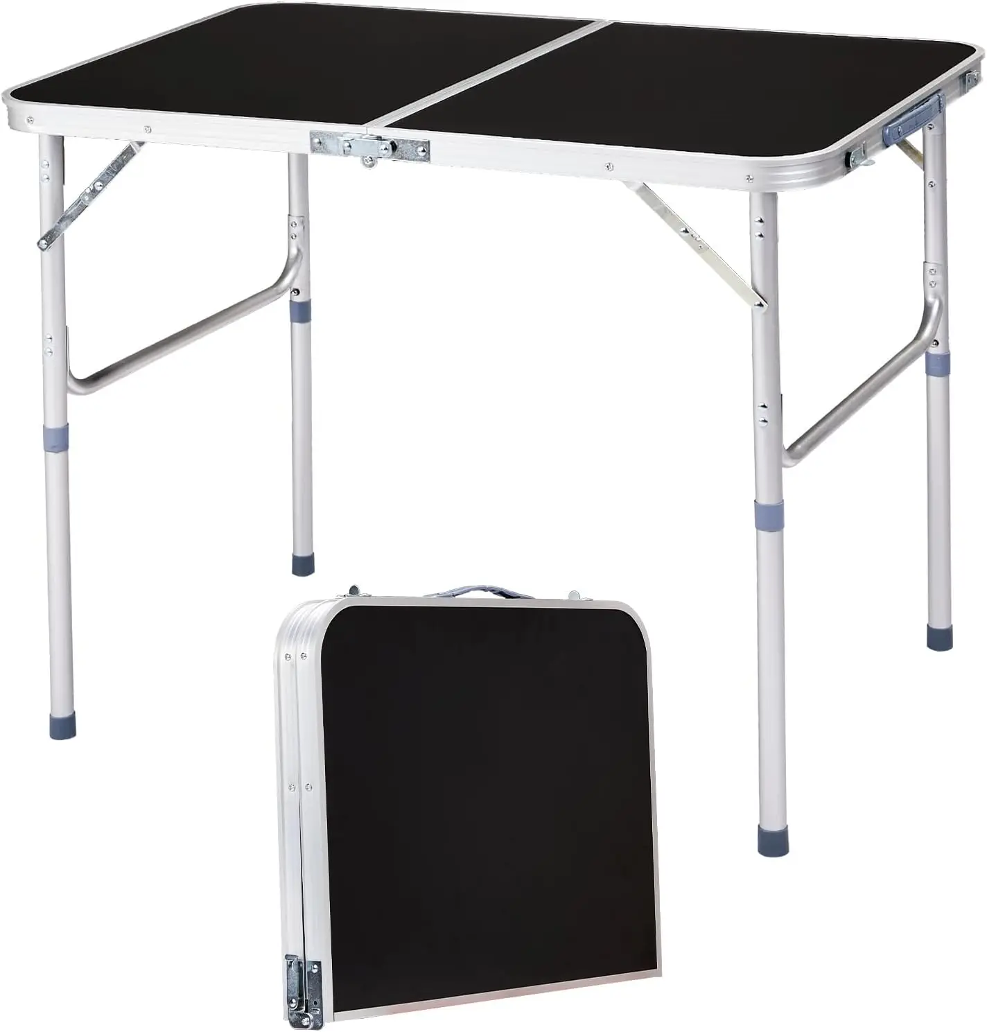 

3ft Camping Tables Fold Up Lightweight Folding Table Camping Table for Outdoor Camp Picnic Beach RV Backyards Kitchen BBQ Portab