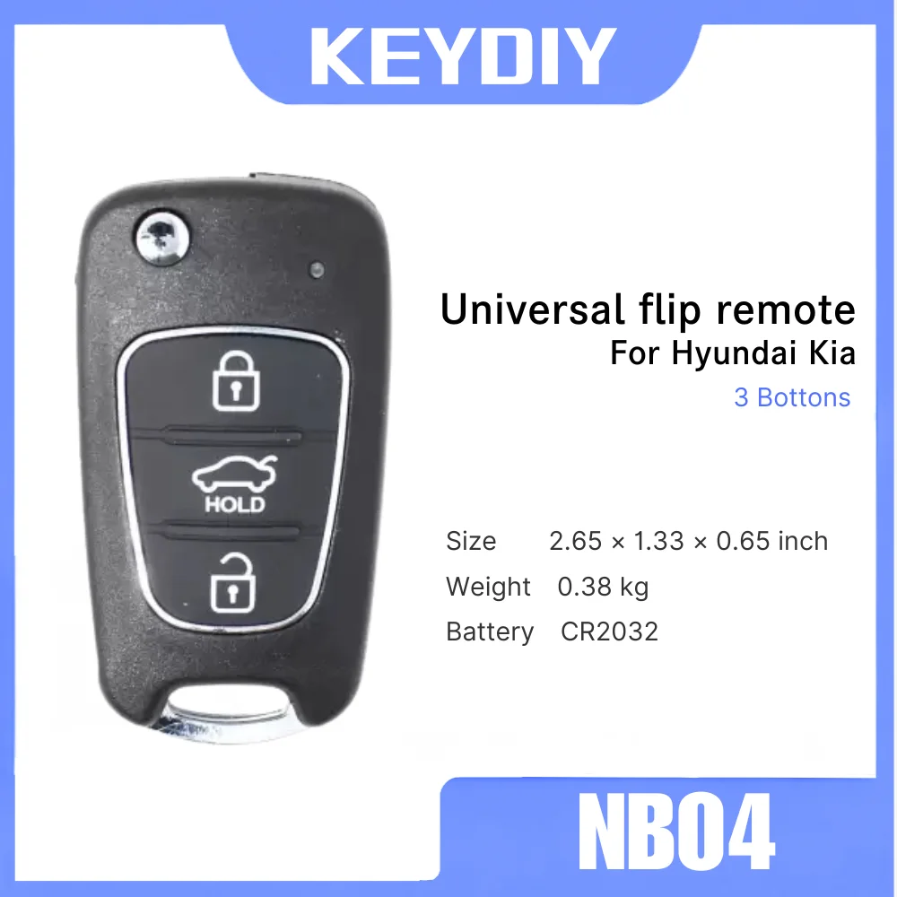 KEYDIY NB04 Universal Wireless Flip Remote car key for Hyundai Kia Style 3 Buttons smart control keys ID 46 47 NB