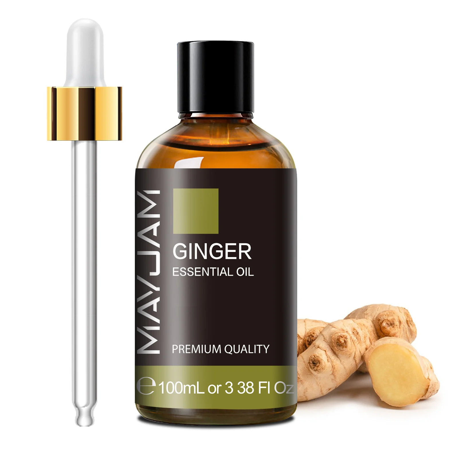 MAYJAM 100 ml pure etherische olie met glazen druppelaar, aromatherapie etherische oliën lavendel eucalyptus rozemarijn vanille aroma-olie