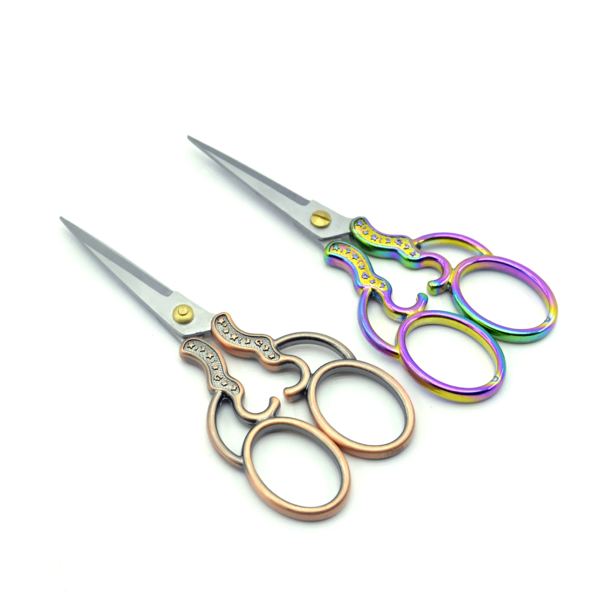 

125 мм ретро резные ножницы из нержавеющей стали, студенческий инструмент для резки бумаги, школьные канцелярские товары, домашние портновские ножницы, канцелярские принадлежности, подарок