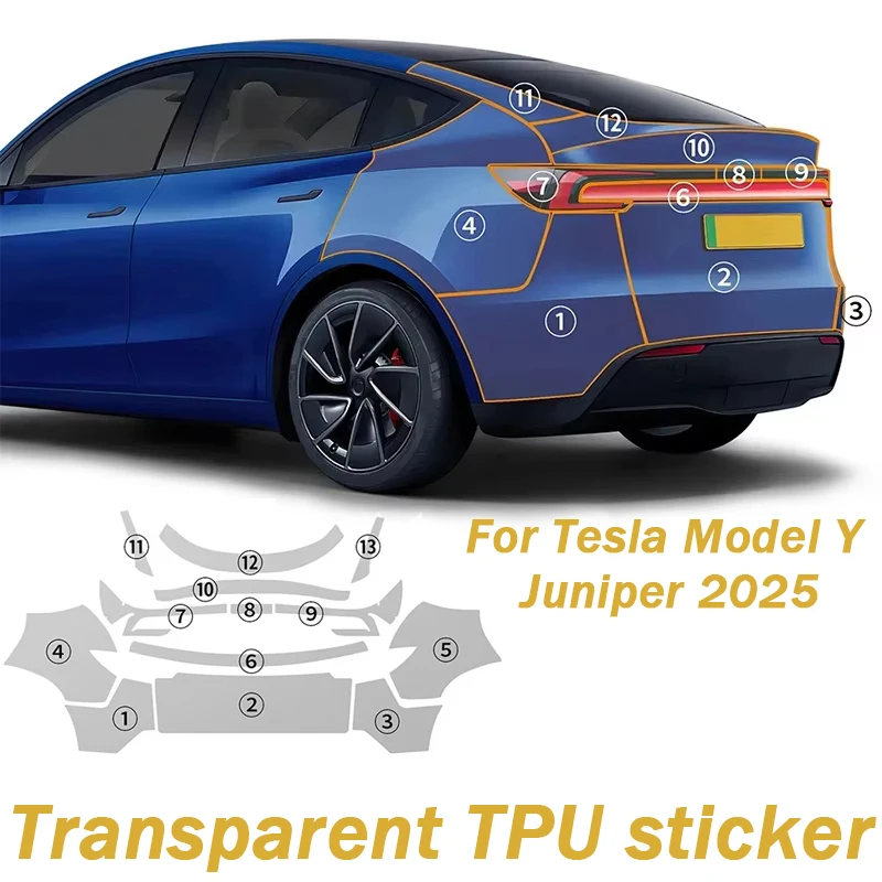 

9 мил, устойчивая к царапинам автомобильная защитная пленка из ТПУ для Tesla Model Y Juniper 2025 2026, прозрачный прозрачный бюстгальтер PPF Wrap Guard
