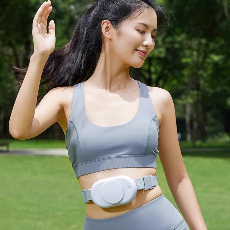 Outdoor-Taillenclip-Ventilator, elastischer Gürtel mit 3 Geschwindigkeiten, geräuschlos, hoher Wind, stoßfest, für Angeln/Camping, Arbeitsplatz, Clip-On-Ventilator