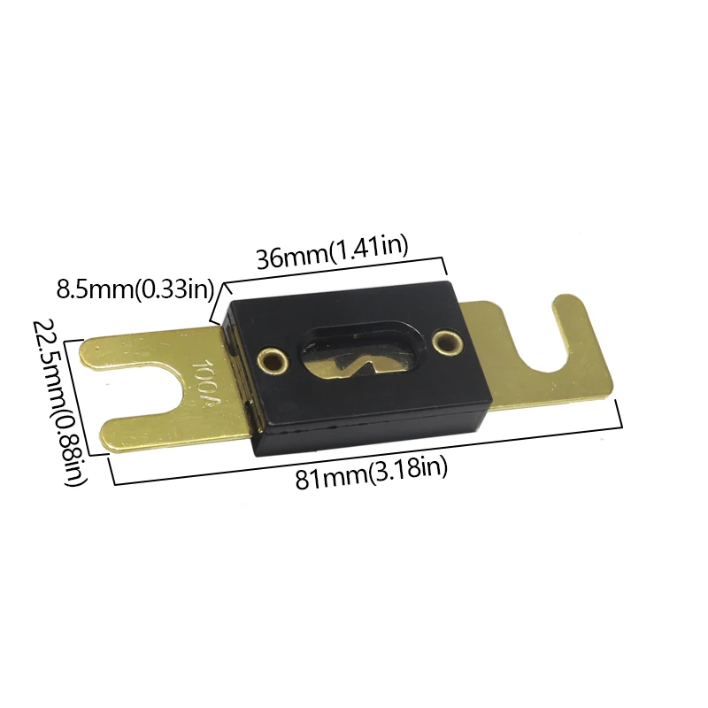 Bolt-on Fuse 30A 40 50A 60A 70 80A 100-150A 175A 180A 200 225A 250A 275 300A 350A 375A 400A 450A 500A AMP with ANL Fuse Holder