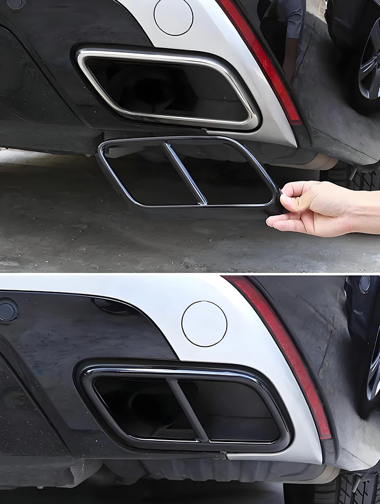 For Land Rover Range Rover Velar 2017 2018 2019 2020 2022 2023 Car Accessories Stainless Steel Tail Pipe Exhaust Cover Trim