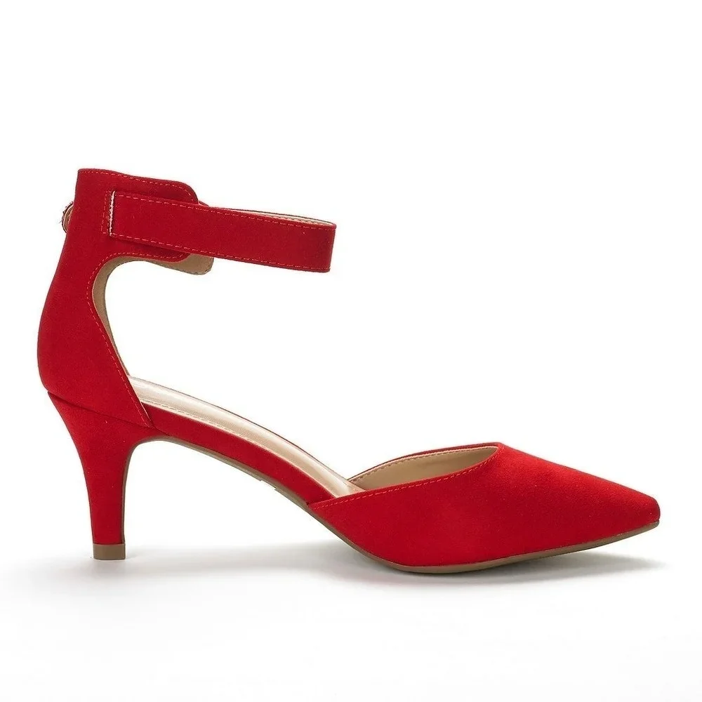 Women High Heels Sandals Summer Ladies Suede 5cm Pumps Office Work Wedding Party Dance Shoes Sexy Ankle Straps Sandal Stilettos image 4