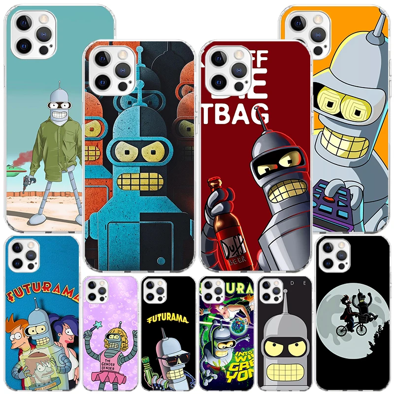 Cartoon F-Futuramas Phone Case For iPhone 16 Pro Max 15 + 14 Plus 11 12 13 Mini Xs X XR 7 8 SE Personalized Gift Print Cover