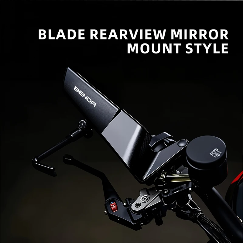 Adjustable Motorcycle Wind Wing Stealth RotateSide View Mirror For BENDA Chinchilla 300 450 LFS700 LFC700 BD400 BD500 LFC Convex