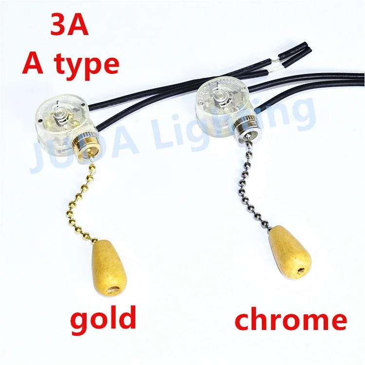 3A / 6A / 10A pull chain switch Zipper pull switch for Ceiling fan wall lamp desk lamp ON / OFF switch Lighting accessories