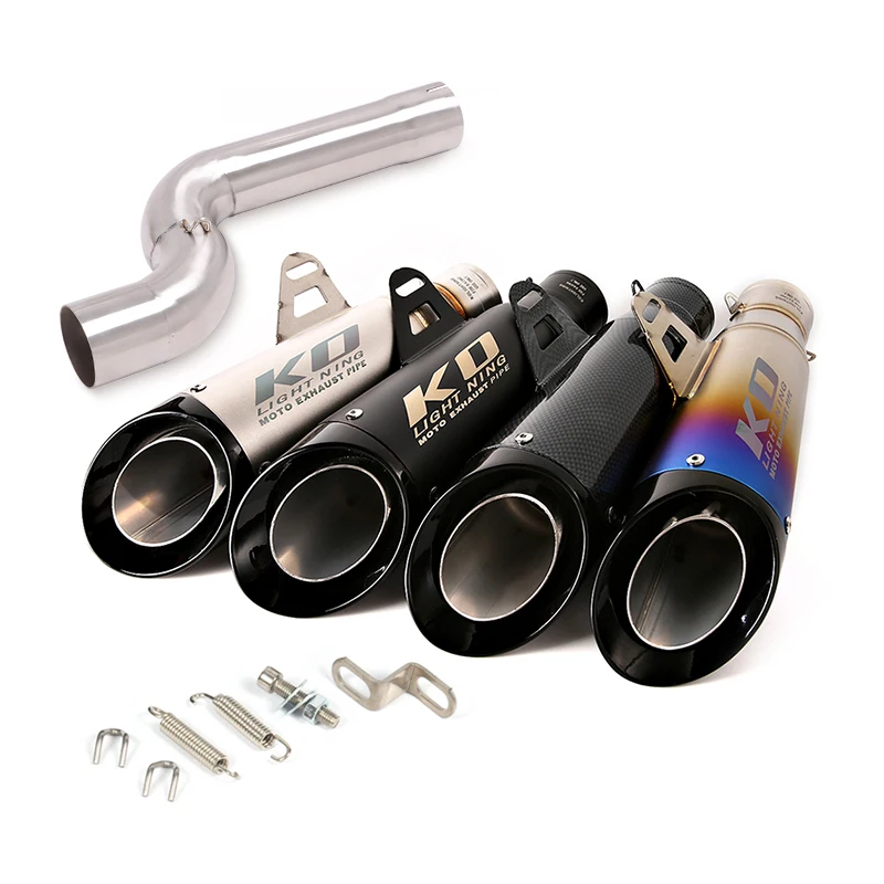 

For BMW F900R XR 2020-2022 51mm Motorcycle Exhaust Pipe Muffler Mid Tube Connect Link Carbon Fiber Escape Slip On 310mm