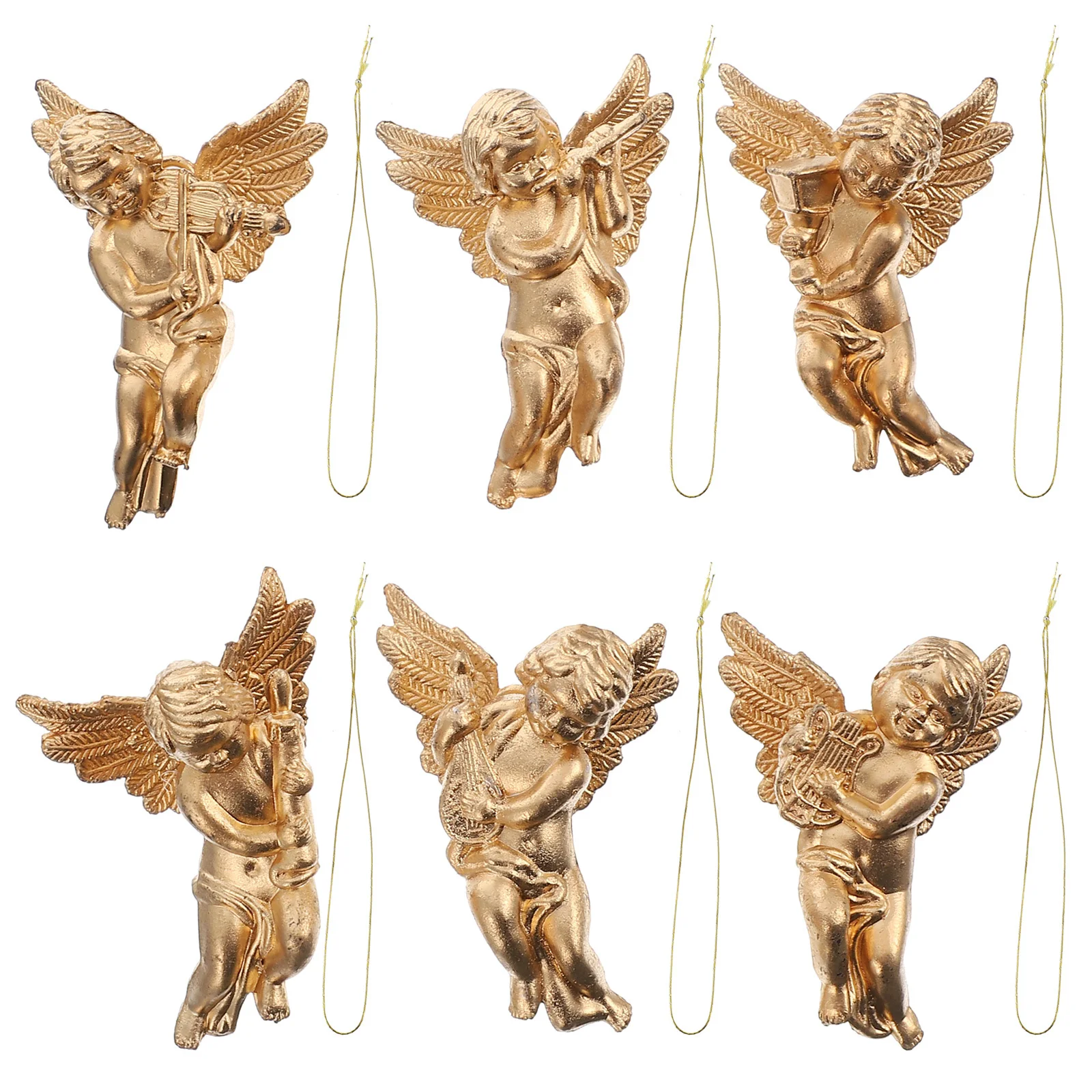 

30Pcs Angel Ornaments for Christmas Tree Decorations Hanging Xmas Pendants Plastic Cute Decorative Home Office Party Supplies