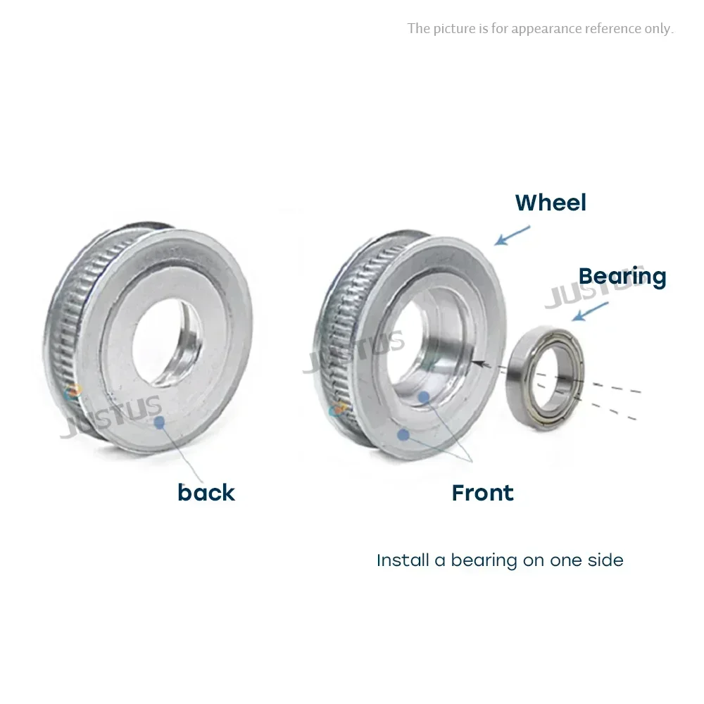 Alésage de poulie de synchronisation, type de renvoi, 25T, 26T, 28 dents, HTD, 5m, 5mm, 6mm, 7mm, 8mm, 10mm, 12mm, 15mm, 10mm, 15mm, 20mm, 25mm de largeur courroie utilisée dans la poulie linéaire, 5 pouces