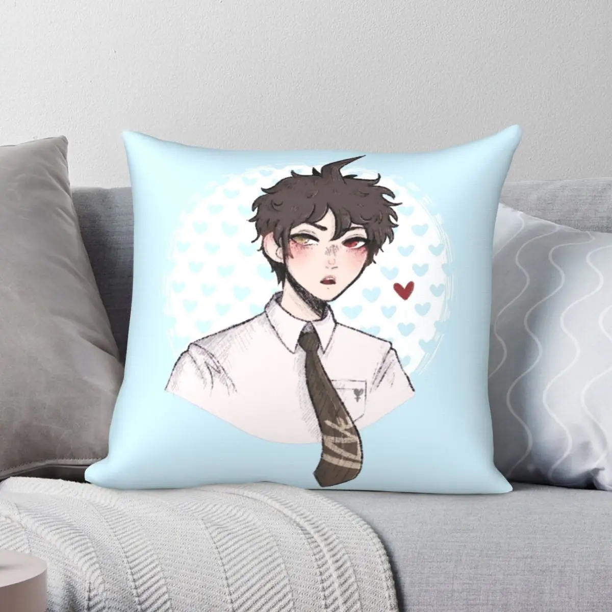 Hajime Hinata Square Pillowcase Polyester Linen Velvet Printed Zip Decor Throw Pillow Case Room Cushion Cover 45x45