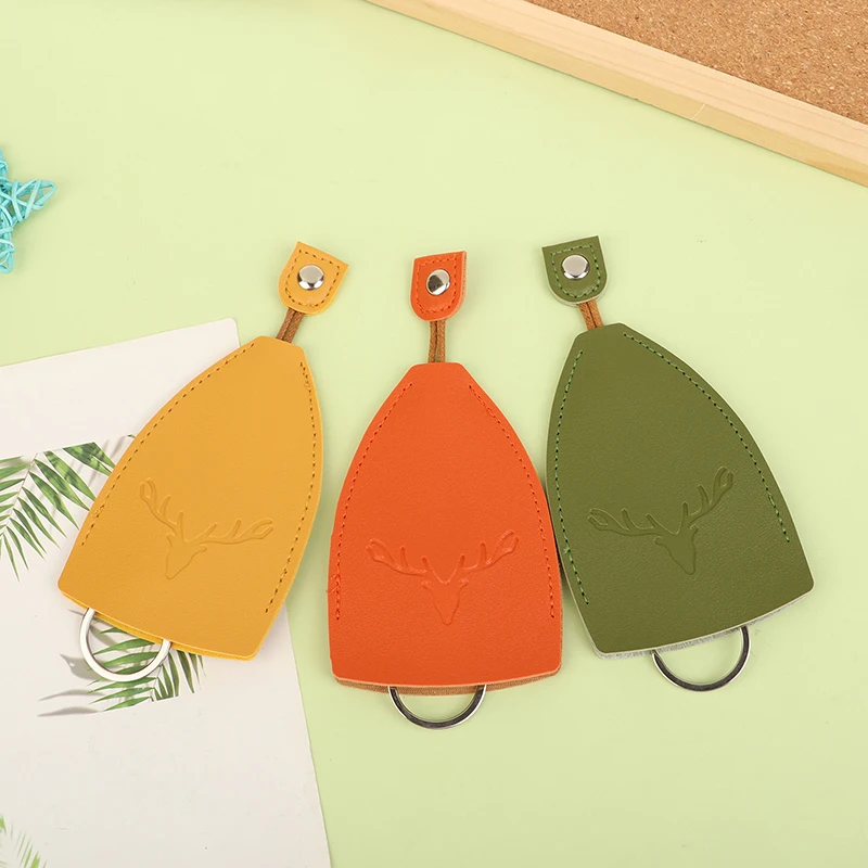 1Pc Weihnachten Elch Nette Herausziehen Schlüssel Fall PU Leder Schlüssel Brieftasche Tasche Schlüssel Halter Leder Schlüsselbund Geschenk Zubehör