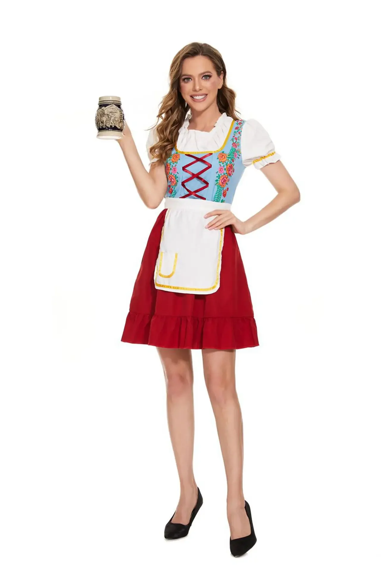 

German Oktoberfest Beer Skirt National Style Dress Maid Costume