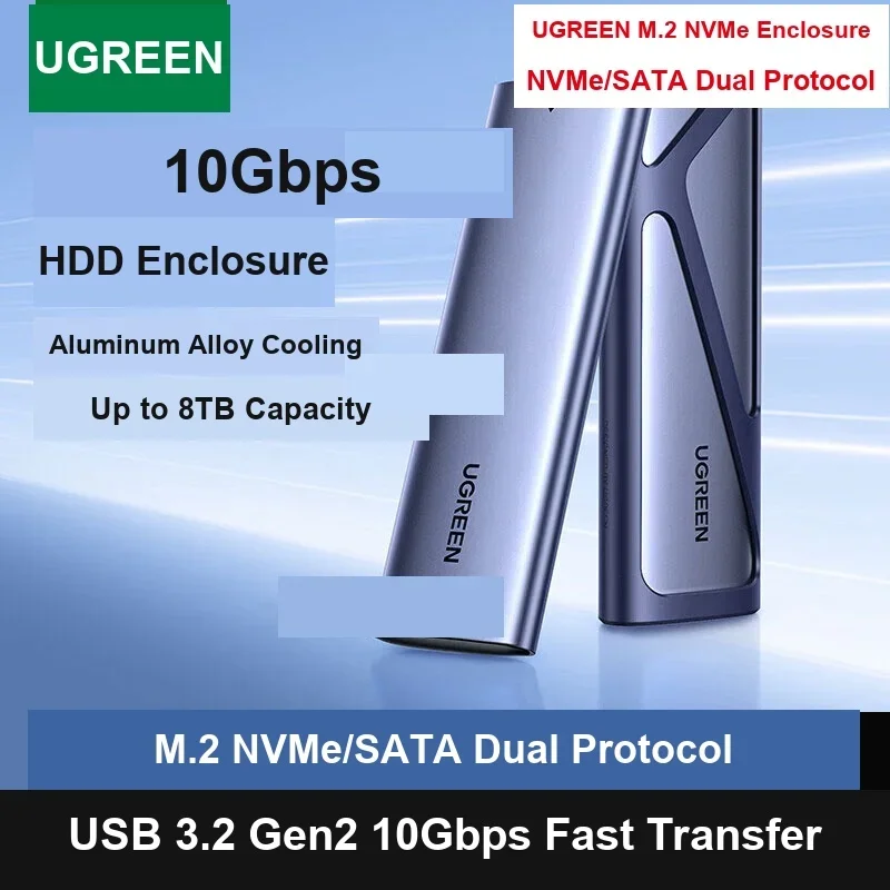 UGREEN CM578 Docking Station Adapter M.2 NVMe SATA Dual Protocol USB C 3.2 10Gbps SSD Enclosure 15509.