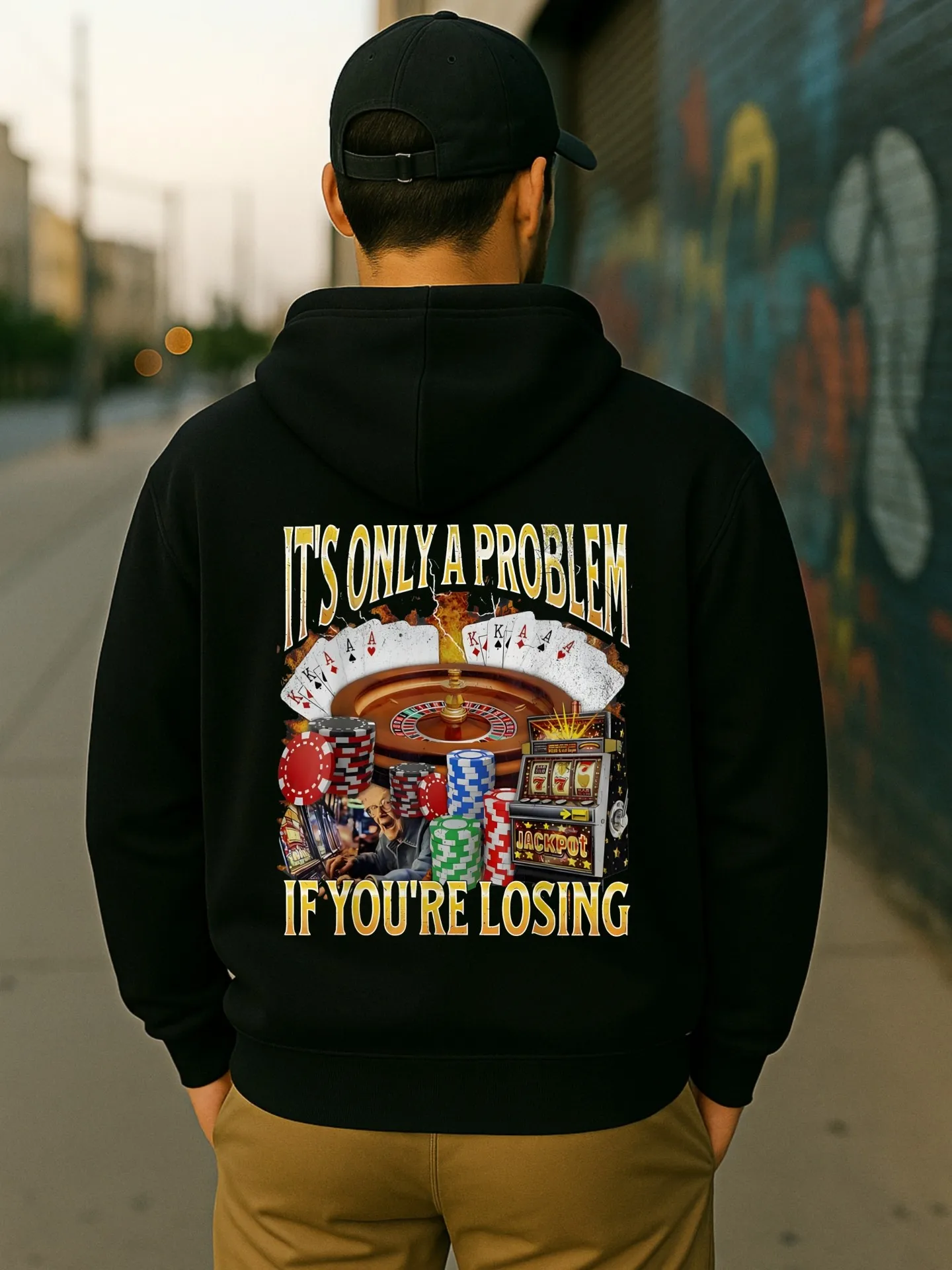 هوديي جرافيك للرجال، طباعة جرافيك عتيقة، نمط كاجوال، مبطن بالصوف، للرجال، للارتداء اليومي #2