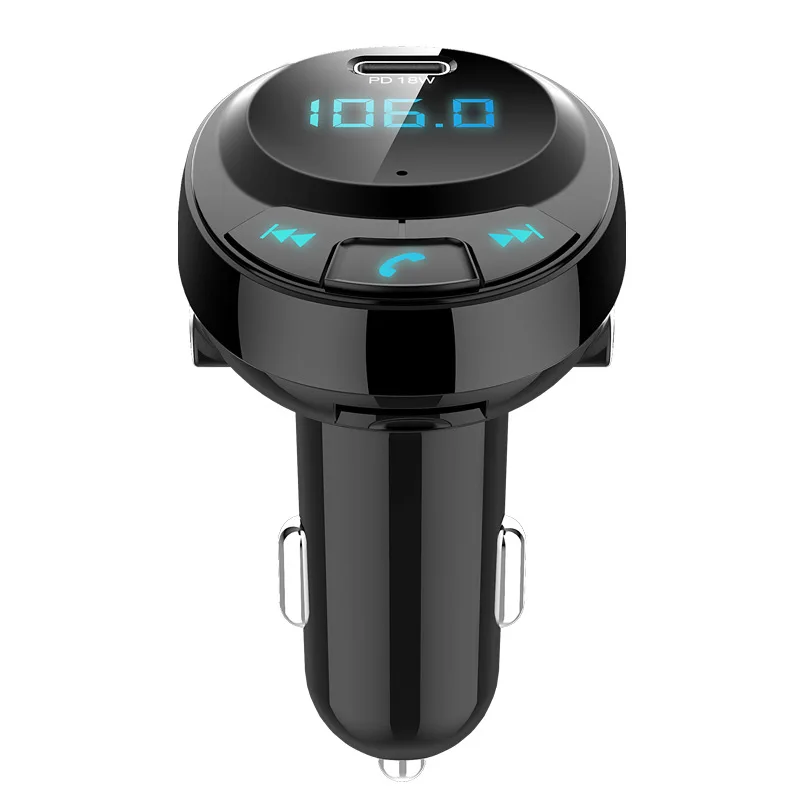 BT09 Fast Charging Charger PD18W Car Charging Digital Display, Car Product Bluetooth FM Transmitter Type-c Fast Charging