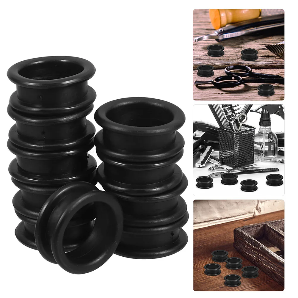 

18 Pcs Scissors Silicone Ring Hair Cutting Gripper Barber Accessories Grooming Shear Finger Dog Shears Rings